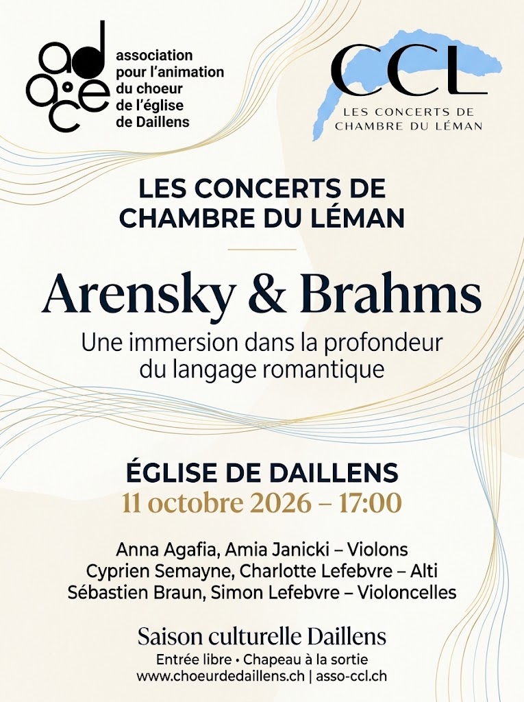 Affiche : Arensky & Brahms