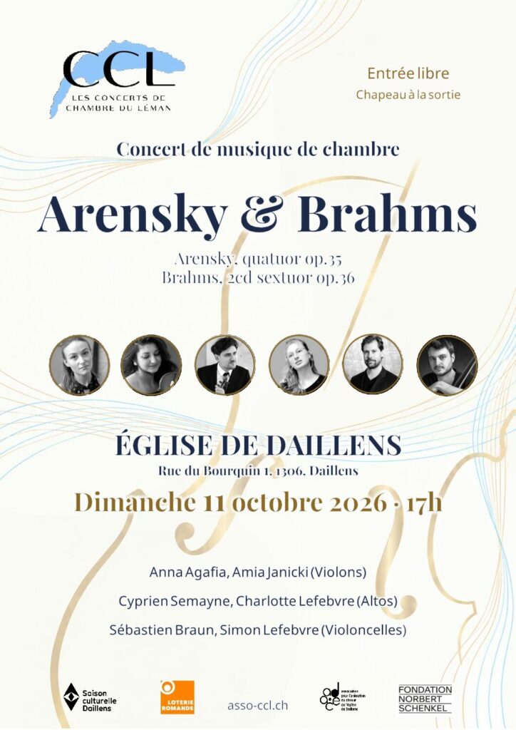 Affiche : Arensky & Brahms